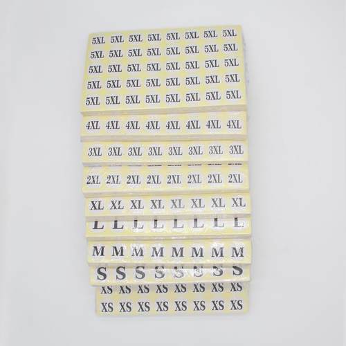 新款直销尺码贴尺码标贴纸不干胶服装码尺码圆标码数贴大尺寸码数