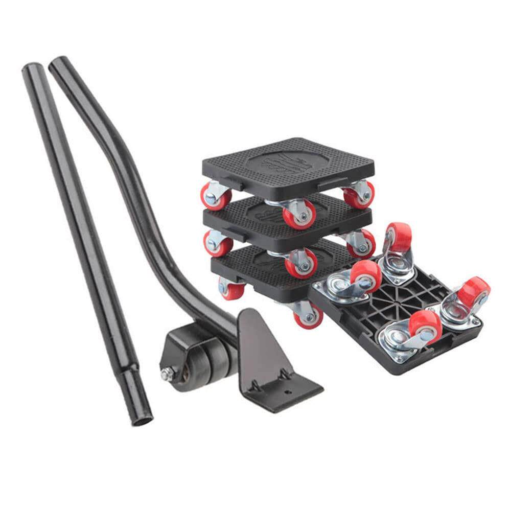 重型家具搬运器带延长杆和四轮家具推车载重440磅家具搬运工具组