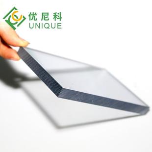 PC透明实心耐力板车棚雨棚采光棚3mm5mm聚碳酸酯遮阳板厂家
