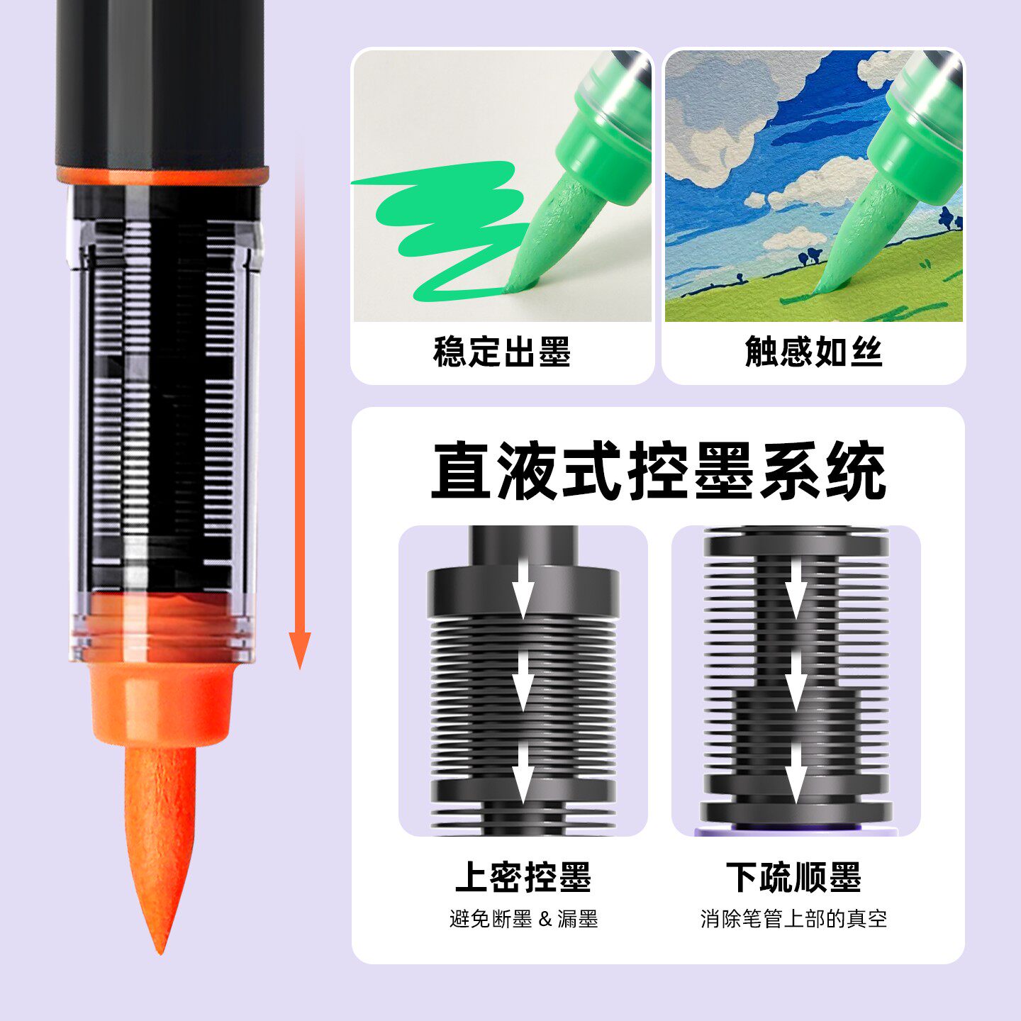 颗糖软直式丙烯马克笔19小液学生美术用水头四彩笔画笔沾手可水洗