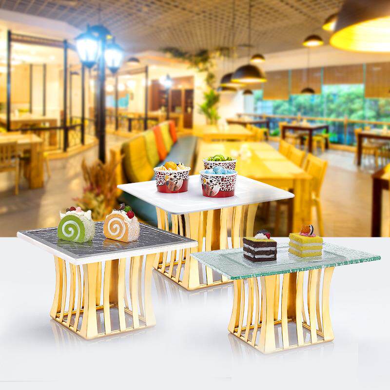 创意不锈钢甜品架茶歇糕点甜品摆台自助餐冷餐宴会甜品台展示架