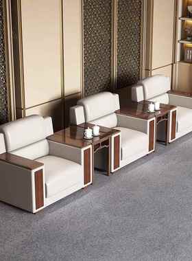 ?办客公人沙发新商中式swSF002务接待洽谈办公室沙发茶几组合三会