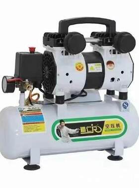 无油活塞式空气压缩机220V木工装潢轮胎充气移动打气泵低噪空压机
