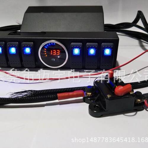 新品12-24V改装越野车房车游艇组合开关12-24V6位ON-OFF组合开关
