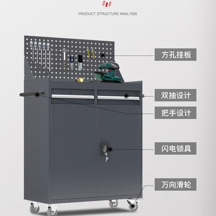 四色工具柜多功能工具车钢制维修柜五金工具收纳柜汽修工具整理柜