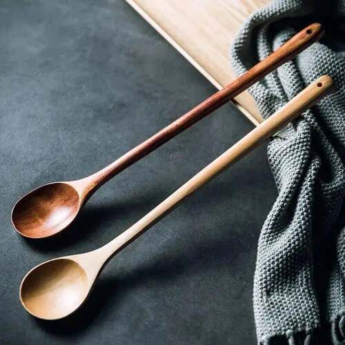 Long Wooden Stirring Spoon, Wooden Spoon With Long Handle, W