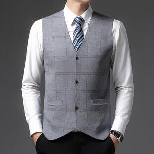 中打底羊针20K26 秋冬季 男产领毛衣马甲薄款 山绒羊衫 TB织 新毛年款