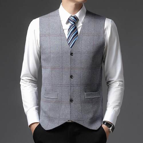 秋冬羊季款山羊绒衫打男产领毛衣马甲薄款中年底新20K26-TB毛针织