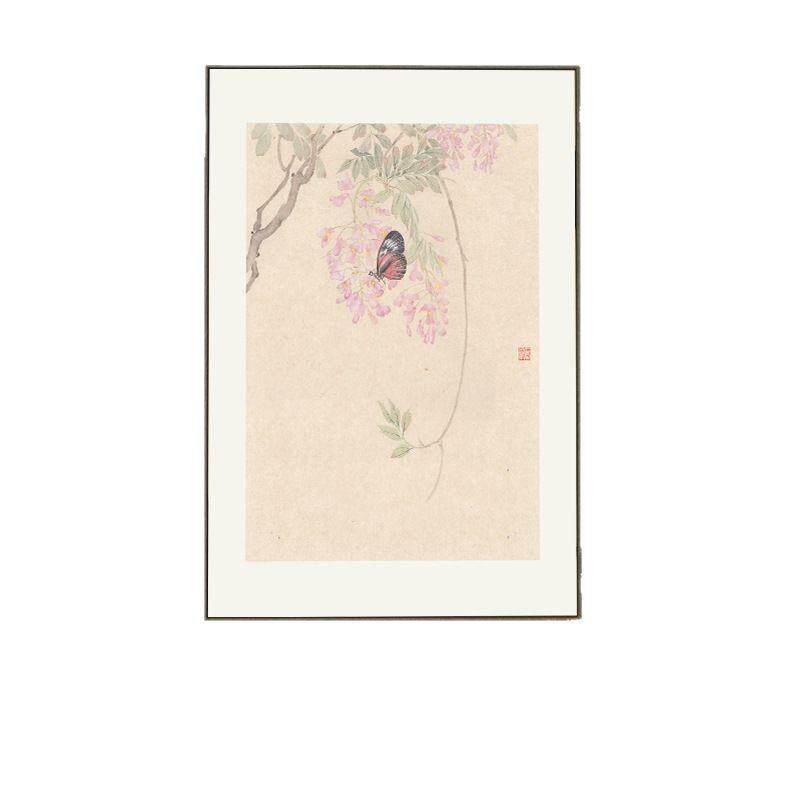 酒店民宿新中式水墨花卉装饰画玄关客厅沙发背景挂画壁画摆台禅意