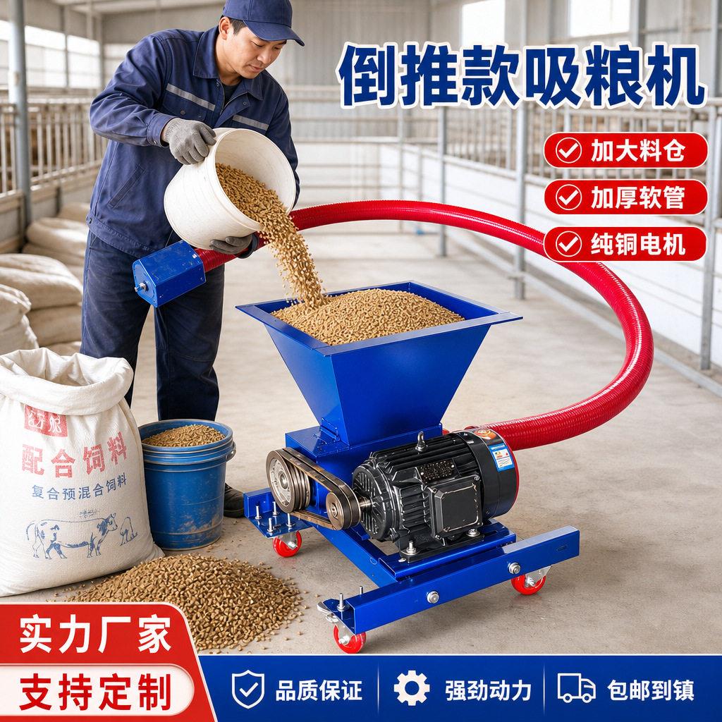 小型家用料斗反推款吸粮机软管抽粮机大吸力玉米小麦稻谷饲料