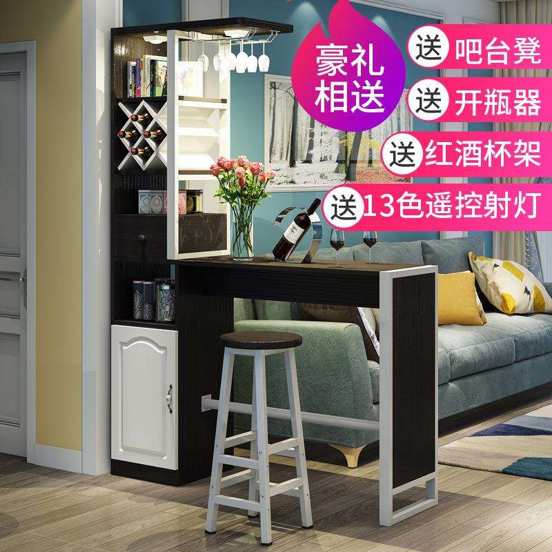 北欧吧台桌现代简约家用客厅餐厅吧台隔断柜玄关门厅柜酒柜高脚桌