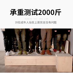 济实352木18米松木双人经型现代床简约15出租房简易人床单1米床架