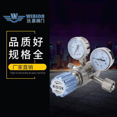 上海厂家RW1不锈钢双级减压器气瓶双级减压器双表不锈钢减压器