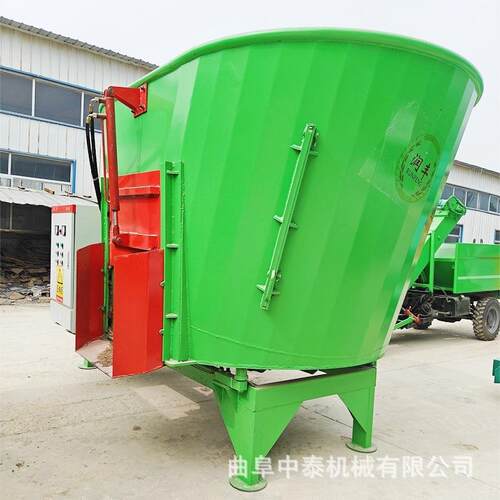 立式TMR饲料混合机养牛场切割草料混料机立式草捆揉搓式混和机