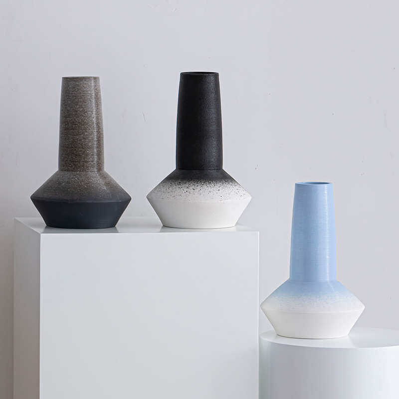 蜀门新中式禅意陶瓷简约花瓶电视柜装饰干花客厅桌面插花摆件花器,家居饰品,花瓶,淘宝优惠券,粉丝福利购,淘宝优惠卷