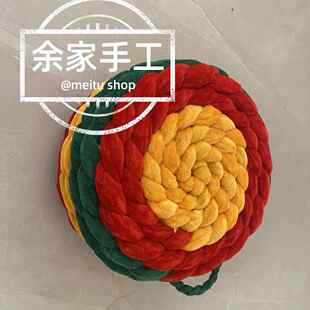 云南大理巍山diy稻草草墩家用坐墩手工编织草凳子小号草墩包邮