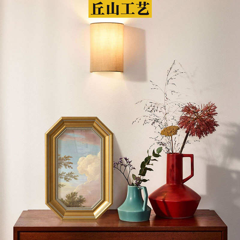 美式复古装饰画客厅餐厅玄关走廊多边形挂画欧式法式花卉风景壁画图片