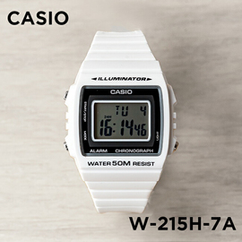 卡西欧手表CASIO W-215H-7A户外运动时尚复古方块防水电子表