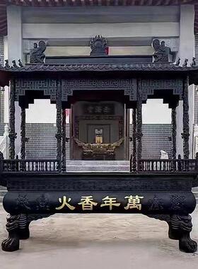 寺庙大型纯铜生铁香炉 祠堂户外大香炉寺院陵园铸铁八龙柱香炉