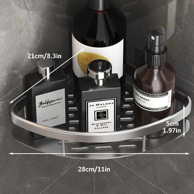 Bathroom Storage Rack No Drill Shelves Wall Mount Corner She