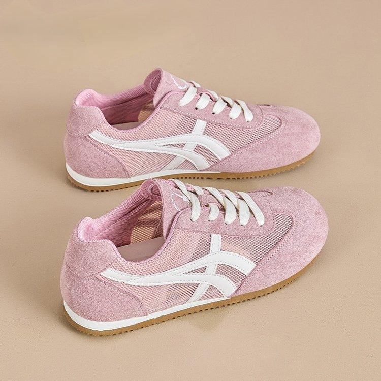 粉色女鞋爆款春夏百搭阿甘老爹鞋