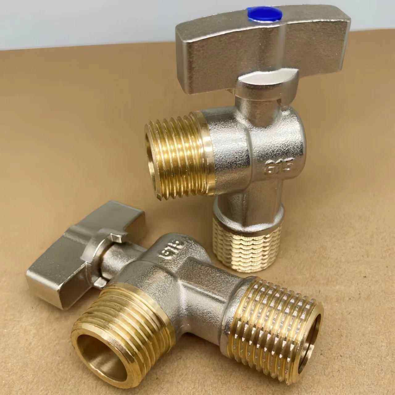 大流量角阀全铜体家用球芯全开球阀燃气热水器专用三角阀开关4分