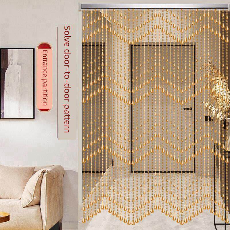 门帘装饰挂件珠帘塑料挂件珠帘炼水晶窗帘高档卧室客厅隔断窗帘