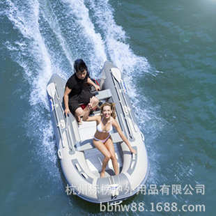 凯标橡皮艇冲锋舟加厚4人5人6人3.3米铝合金底板钓鱼船充气船