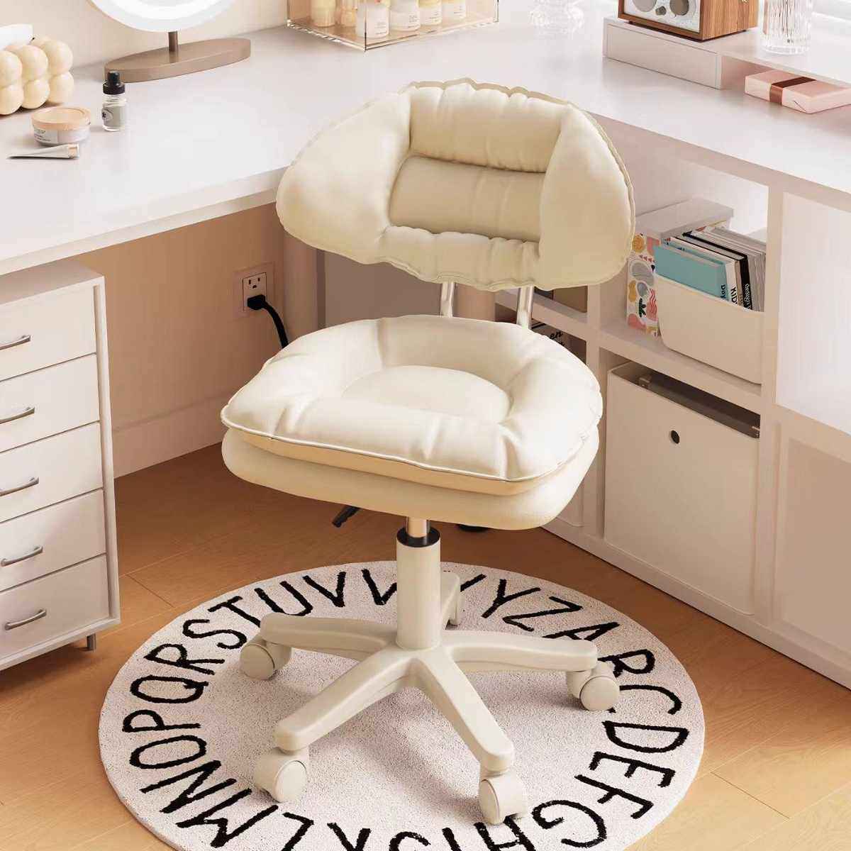 化妆美容节梳妆旋转简约凳子家用可调靠背椅电脑椅子学习椅凳卧室,商业/办公家具,办公电脑椅/职员椅,淘宝优惠券,粉丝福利购,淘宝优惠卷