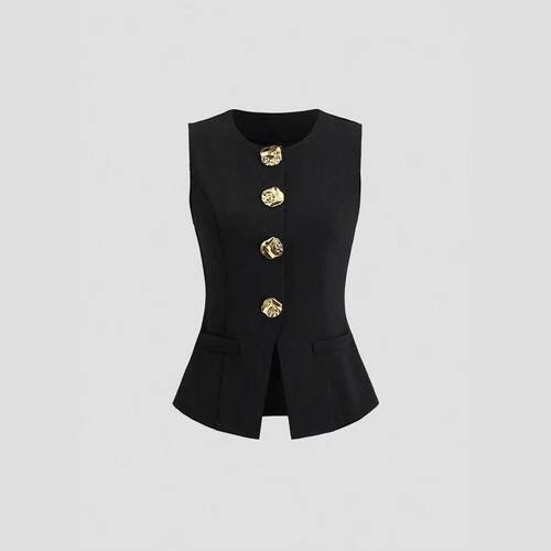 2025 Fashion Elegant Button Small Style Vest Women
