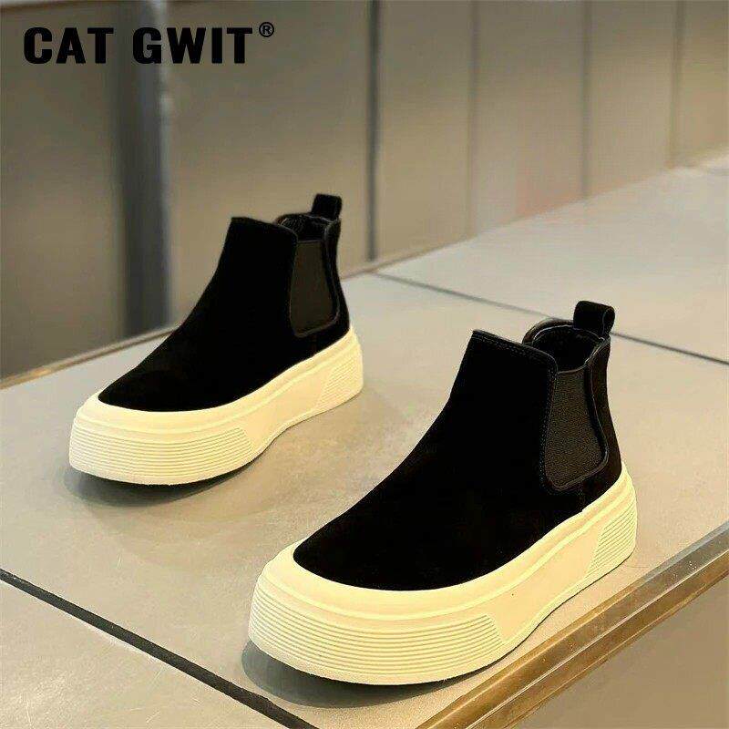 CAT GWIT男鞋2026春季新款马丁靴时尚男鞋厚底百搭高帮防滑运动时