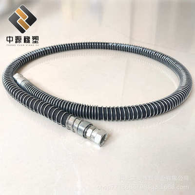 破碎锤油管软管挖机钩机管路配件炮管炮头液压油管4层钢丝胶管