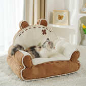 大号 床垫猫式 狗窝水洗保暖半封闭猫沙发冬季 小宠物可用窝可子四季