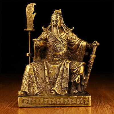 所有黄铜阅读关公饰品文关公夜读春秋季店公司家装开业礼品中国风