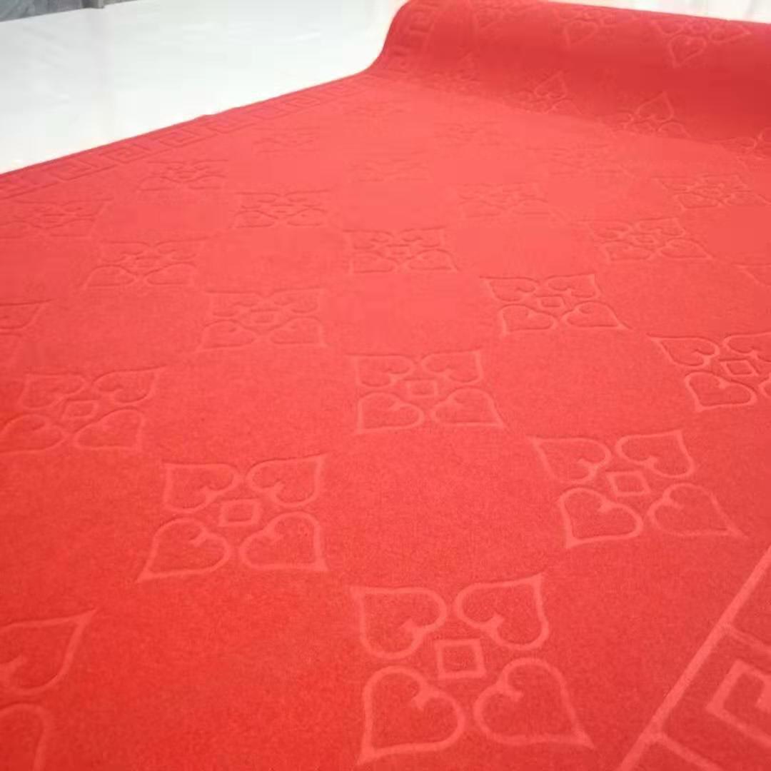 可裁剪楼梯走廊宾馆酒店婚庆卧室进门垫 防滑耐磨重复使用红地毯