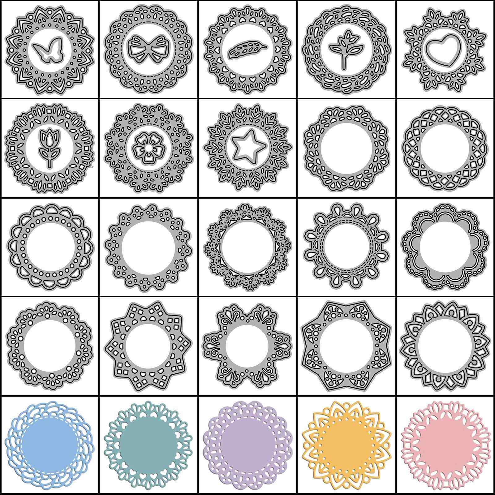 20款圆形花边框 金属碳钢刀模DIY切割刀模跨境货源12月2022年新款