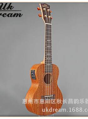 长期供应电箱款小四弦木吉他23寸夏威夷小吉他乌克丽丽小吉他