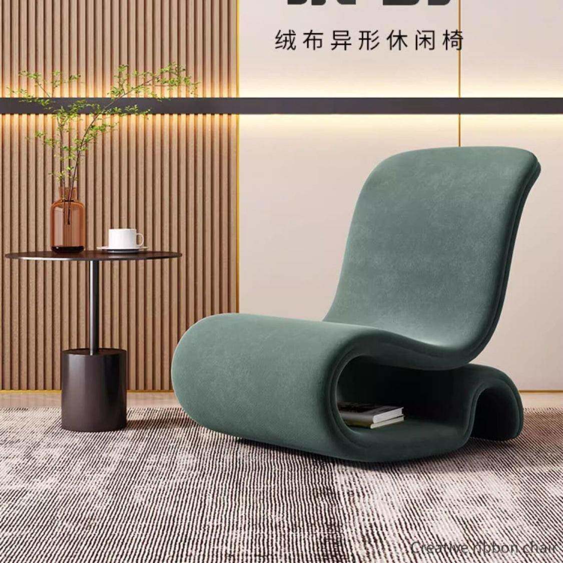 轻奢意式简约设计艺术现代单人懒人沙发椅极简创意休闲异形椅