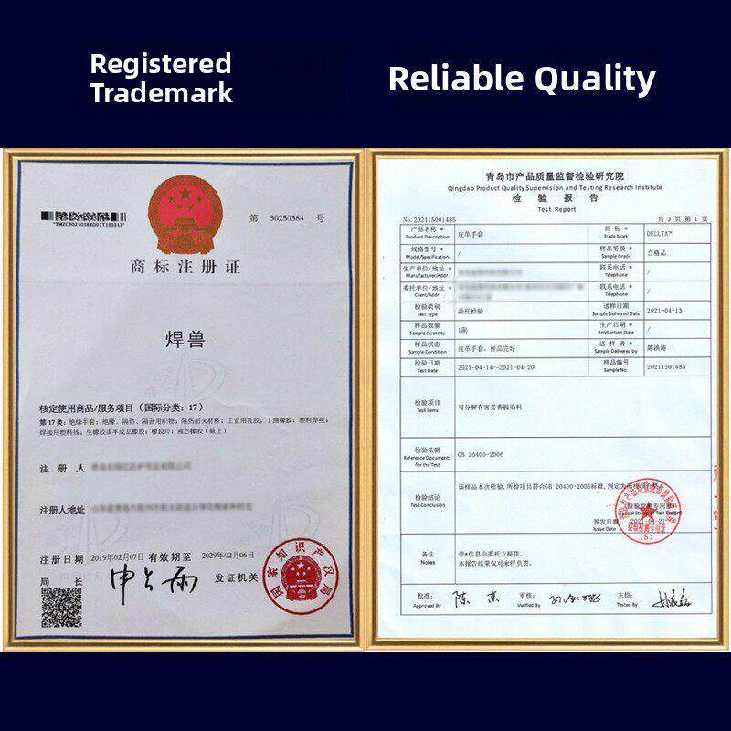 焊兽牛皮电焊工手套加固防烫柔软双层焊工焊接防护用品劳保防护