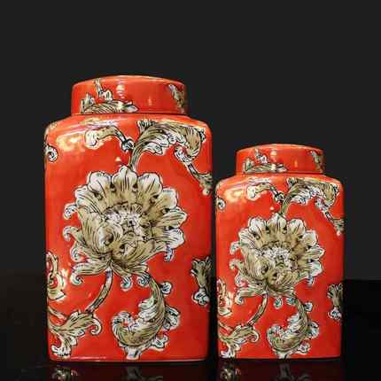 欧美风格创意陶瓷家居软装花瓶储物花瓶摆件客厅玄关乔迁新房