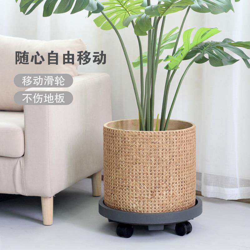 可移动花轮盆托盘有轮大号落地滚底轮底盘底座滑轮子盆带栽TP012