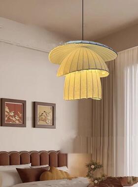 式客厅餐厅蚕丝新吊灯中古围风卧中室氛吧台茶室Lighting创意吊灯