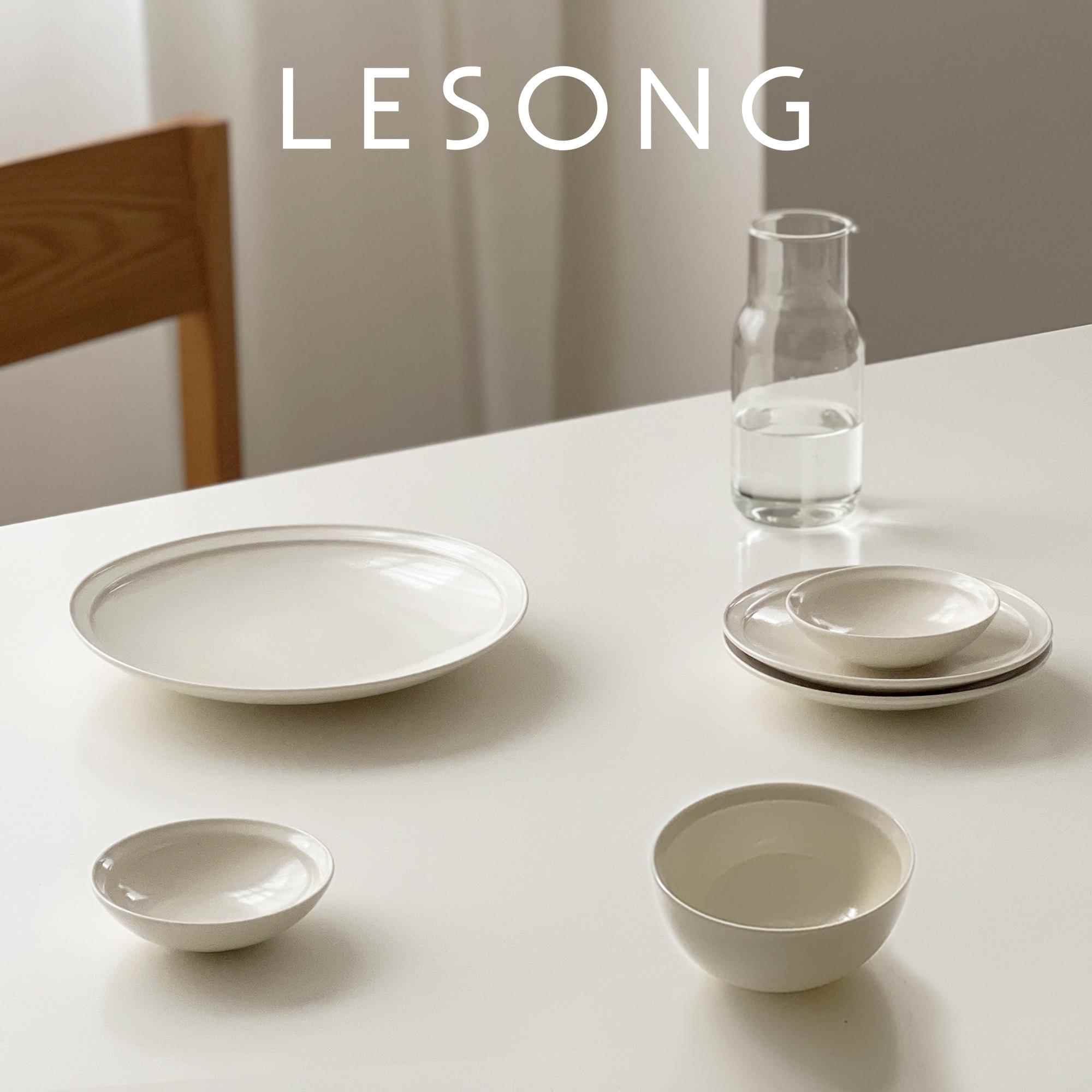 LESOG乐宋家融白子N口系列餐具XAV纯色菜盘点心调盘味碟饭碗汤碗