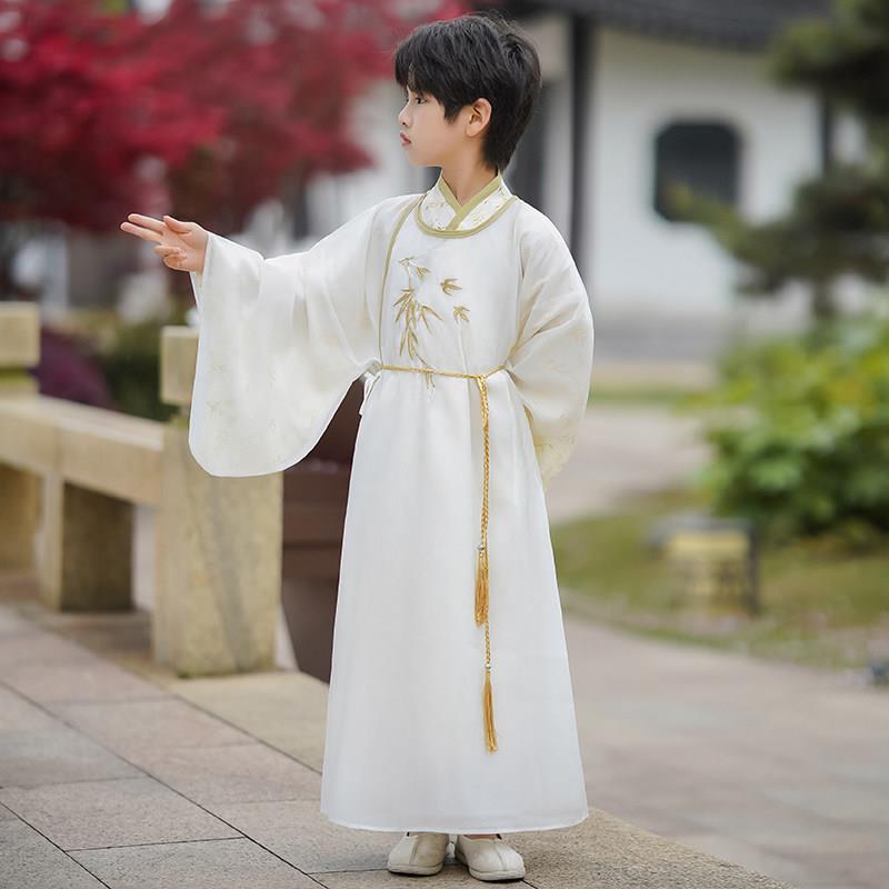 汉服男童宋制2025新款古风李白宋朝服装儿童书童古装演出男宝春秋