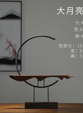 高档意创回流香炉饰品实木架子模拟吸引财迎富和欢客人松木客厅办