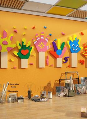 幼儿园环境创新主题墙成品艺术教室墙面装饰工作室作品展示场景氛