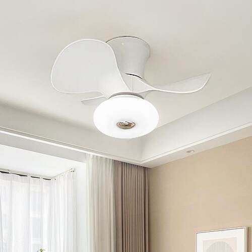 全光谱护眼卧室静音风扇灯吸顶餐厅灯法式奶油风儿童房吊扇灯casa