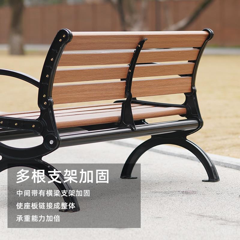 环保木休闲靠背座椅公园椅户外防腐长条椅露天室外庭院双人长凳子
