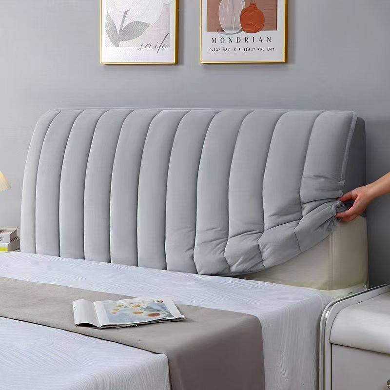 加厚夹棉设计感床头套罩2024新款木床靠背软包全包通用防尘罩,居家布艺,一次性防尘罩,淘宝优惠券,粉丝福利购,淘宝优惠卷