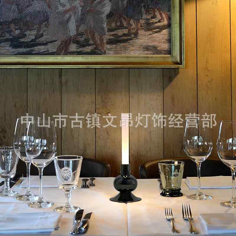 电烛台台灯书房床头d小夜灯充酒吧桌摆面件le可调蜡烛台灯光蜡烛